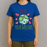 Love Your Mother Earth Gift Earth Day Watercolor Art T-Shirt thumb 4