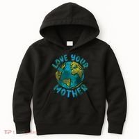 Love Your Mother Earth Day Environmental Awareness Themed Kids Hoodie thumb 0