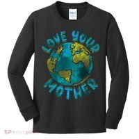 Love Your Mother Earth Day Environmental Awareness Themed Kids Long Sleeve Shirt thumb 0