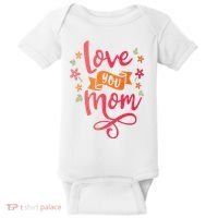 Love You Mom Gift For Her Baby Bodysuit thumb 0