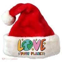 Love Your Planet Earth Day Santa Hat thumb 0