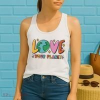 Love Your Planet Earth Day Women's Tank Top thumb 2