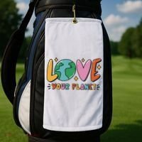 Love Your Planet Earth Day Golf Towel thumb 2