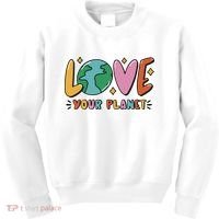Love Your Planet Earth Day Kids Sweatshirt thumb 0
