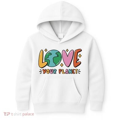 Love Your Planet Earth Day Kids Hoodie