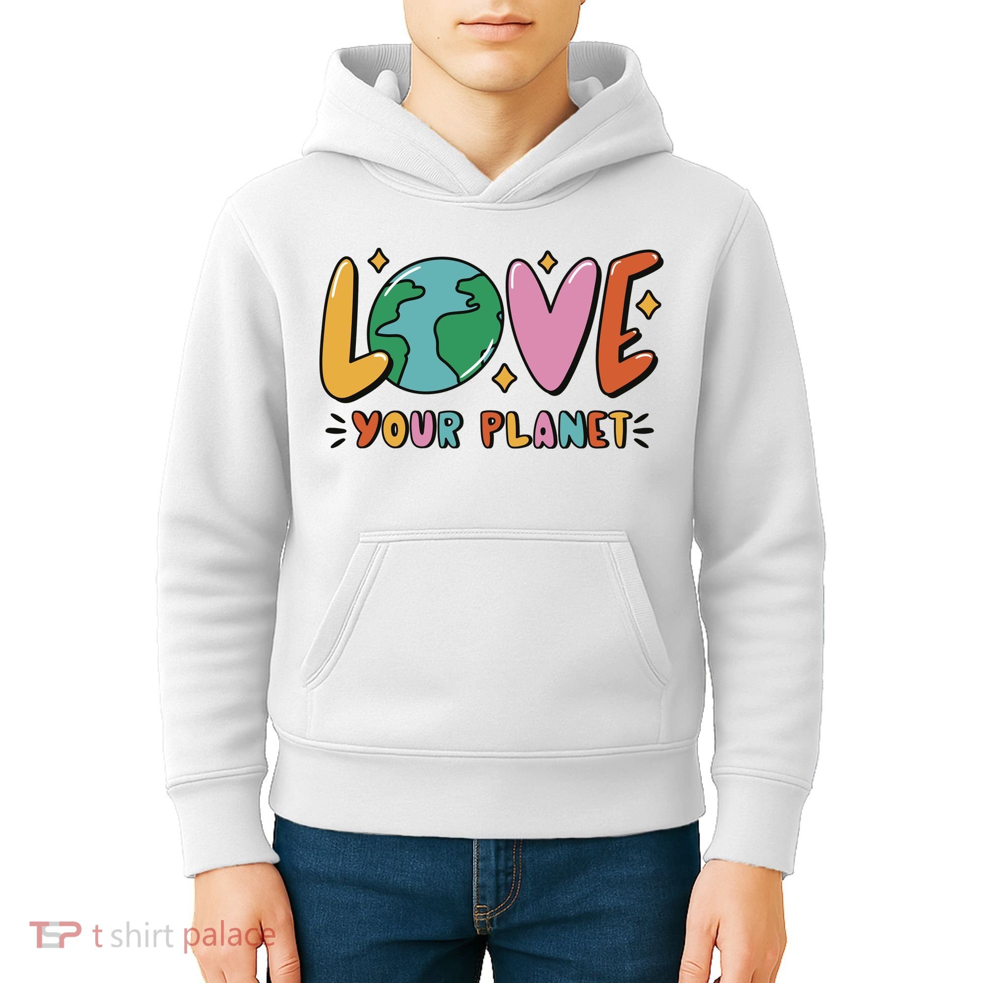 Love Your Planet Earth Day Kids Hoodie