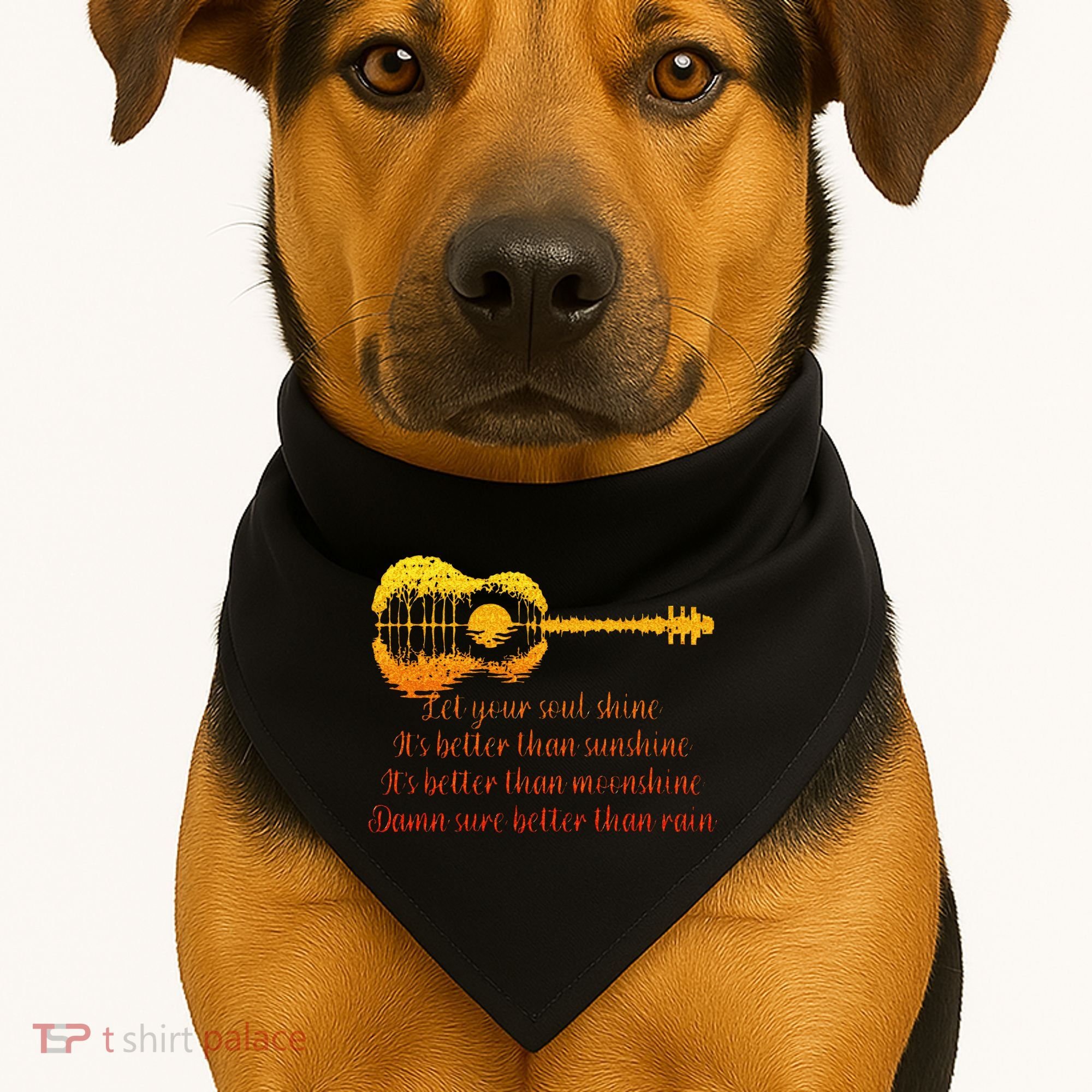 Let Your Soul Shine Its Better Than Sunshine Quote USA-Made Doggie Bandana