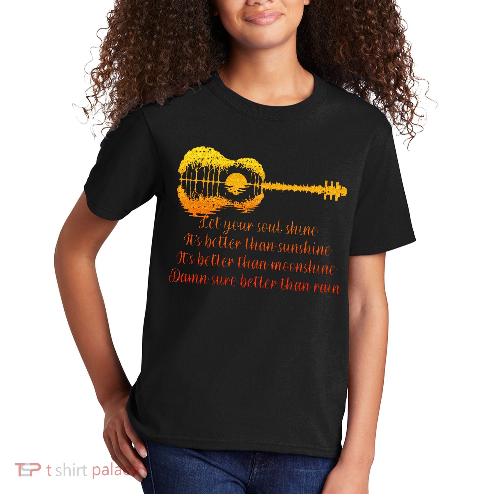 Let Your Soul Shine Its Better Than Sunshine Quote Kids T-Shirt