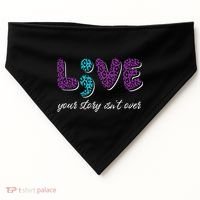 Live Your Story Isn't Over Suicide Prevention Awareness USA-Made Doggie Bandana thumb 0