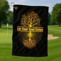 Let Your Soul Shine Tree Of Life Golf Towel thumb 1
