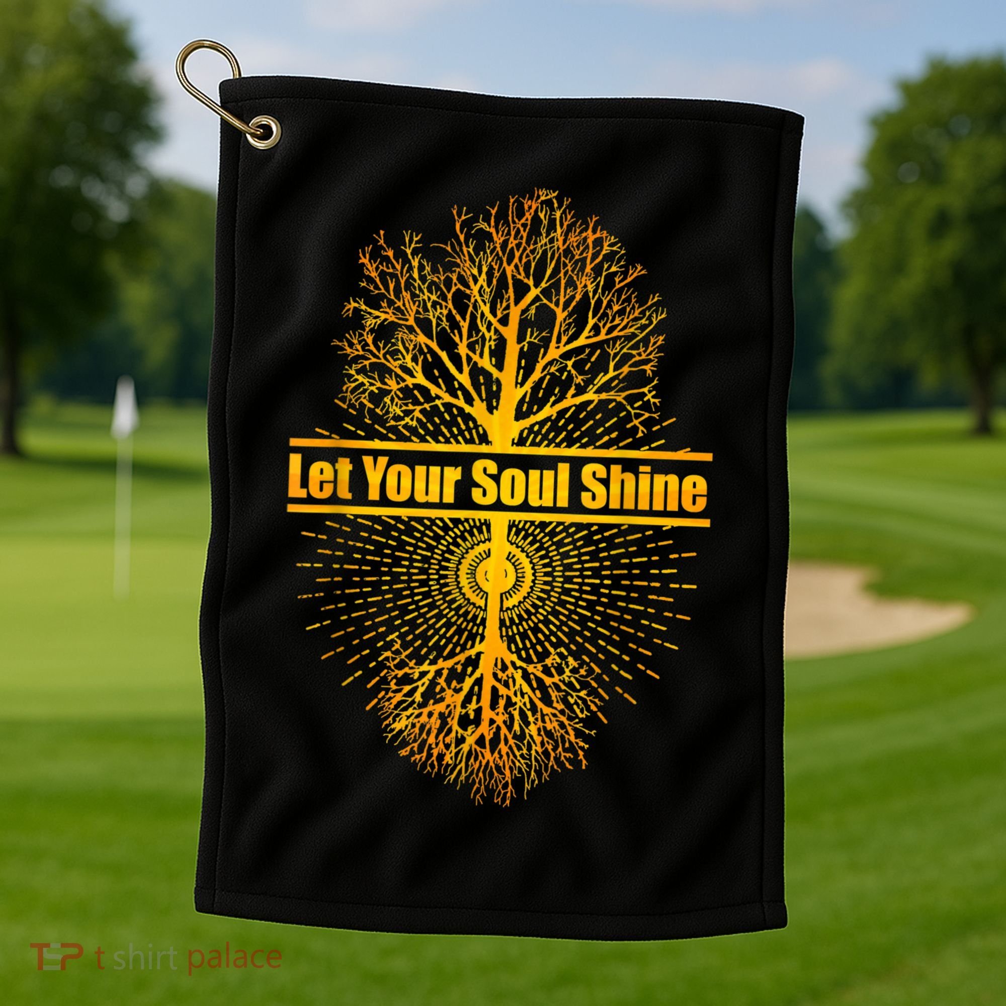 Let Your Soul Shine Tree Of Life Golf Towel