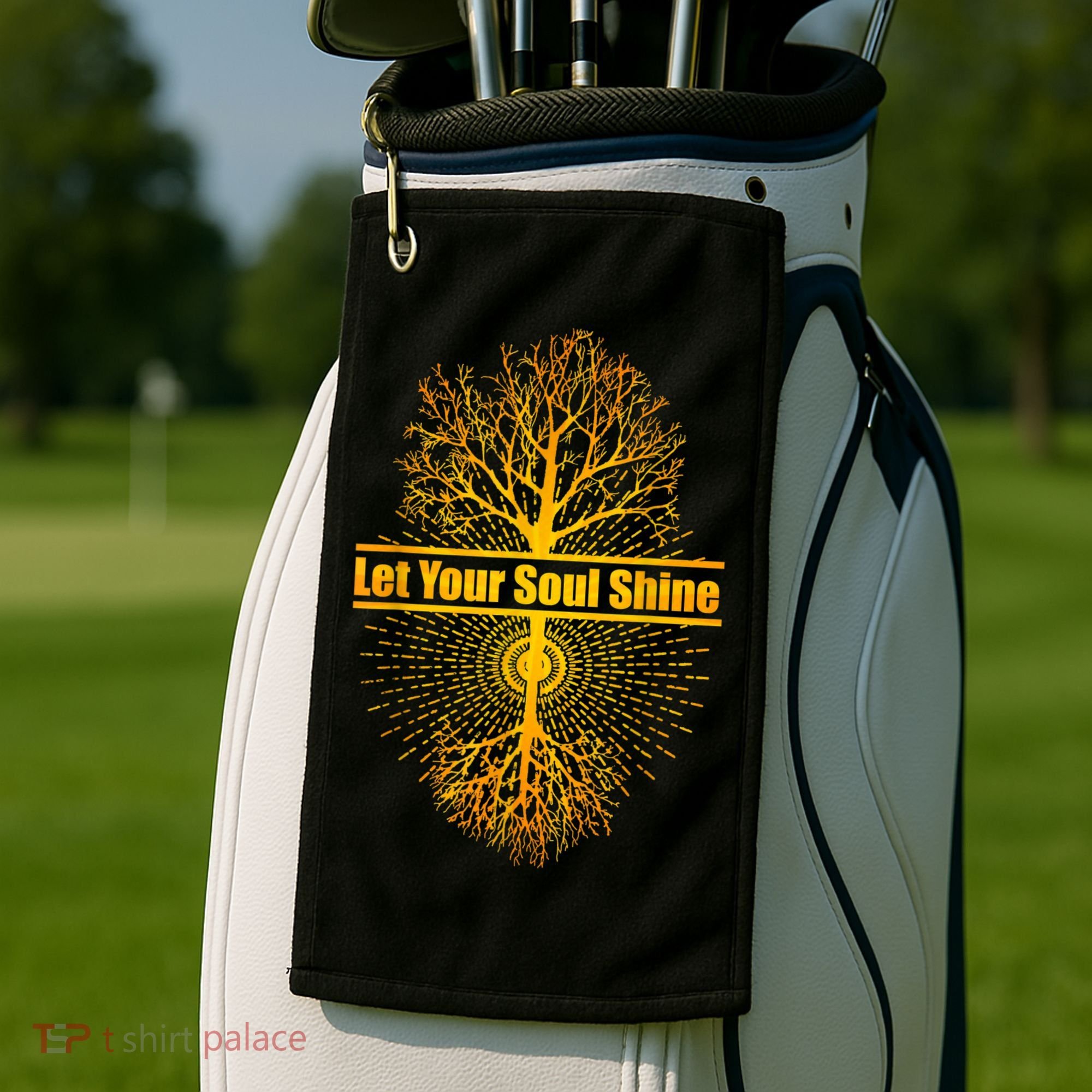 Let Your Soul Shine Tree Of Life Golf Towel
