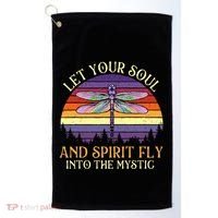 Let Your Soul And Spirit Fly Into The Mystic Dragonfly Lover Golf Towel thumb 0