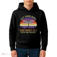 Let Your Soul And Spirit Fly Into The Mystic Dragonfly Lover Kids Hoodie thumb 4