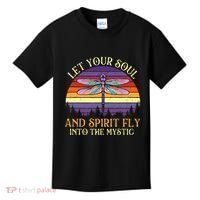 Let Your Soul And Spirit Fly Into The Mystic Dragonfly Lover Kids T-Shirt thumb 0