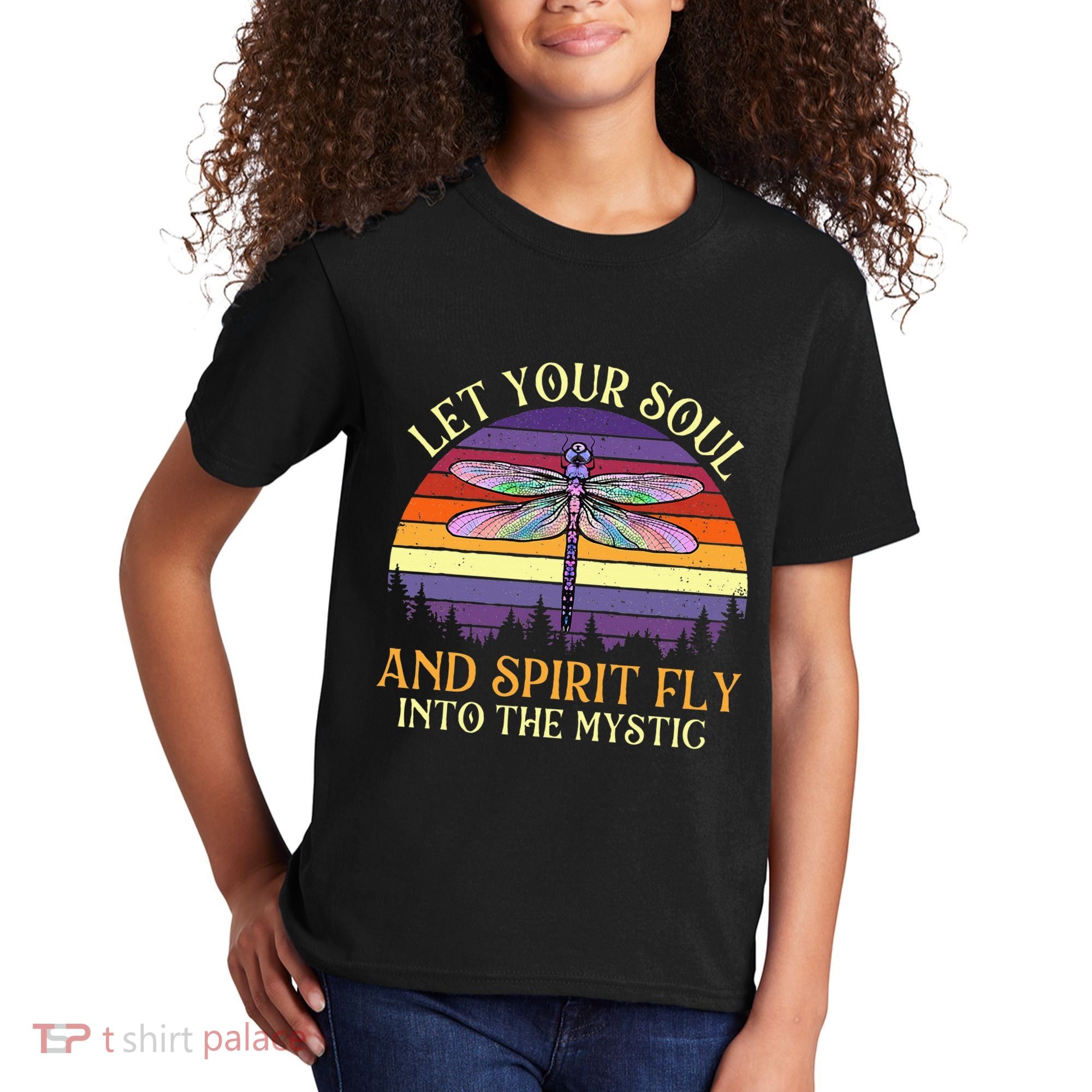 Let Your Soul And Spirit Fly Into The Mystic Dragonfly Lover Kids T-Shirt
