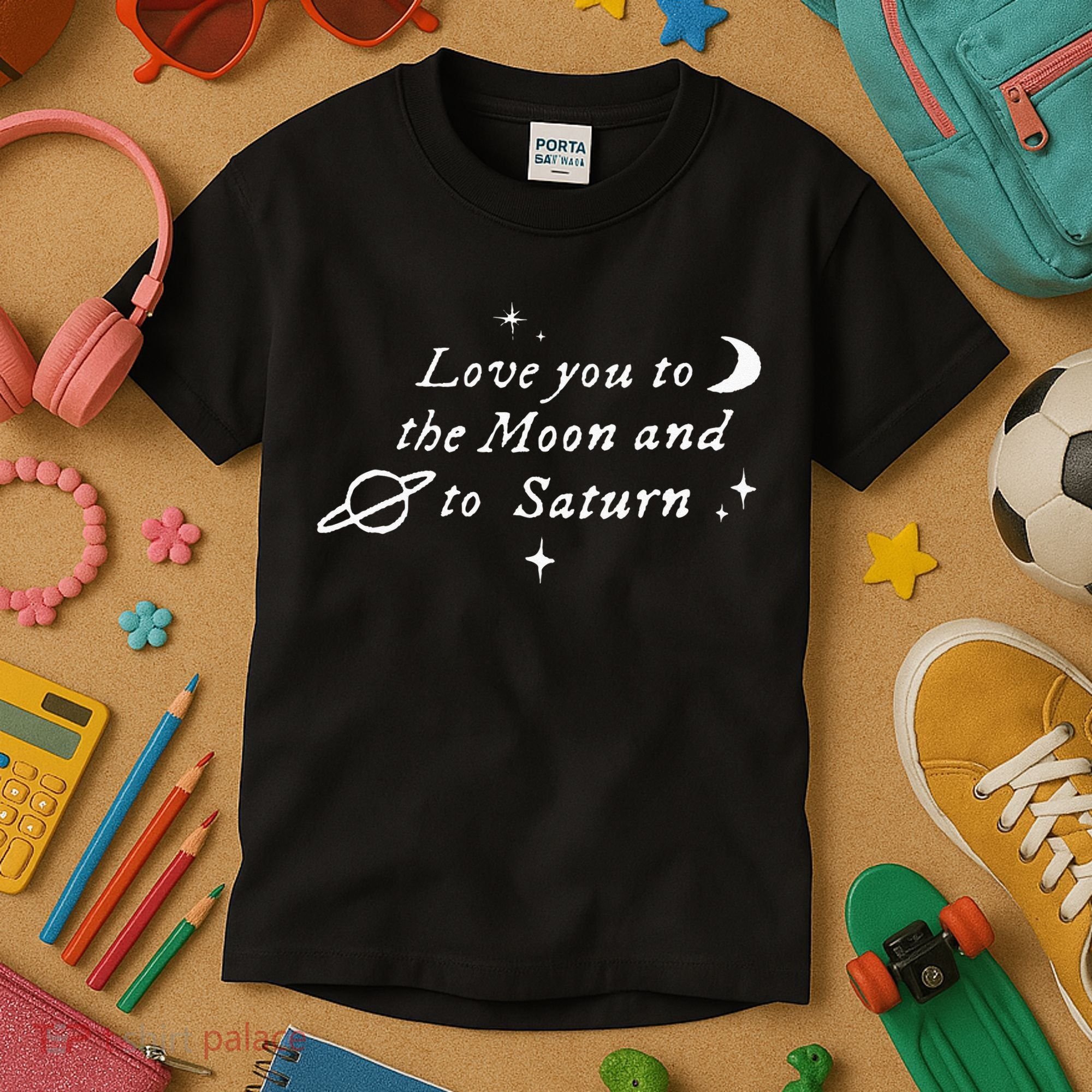 Love You To The Moon & Saturn Kids T-Shirt