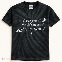 Love You To The Moon & Saturn Kids Tie-Dye T-Shirt thumb 0