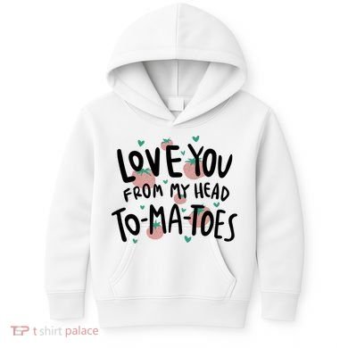 Love You Tomatoes Funny Kids Hoodie