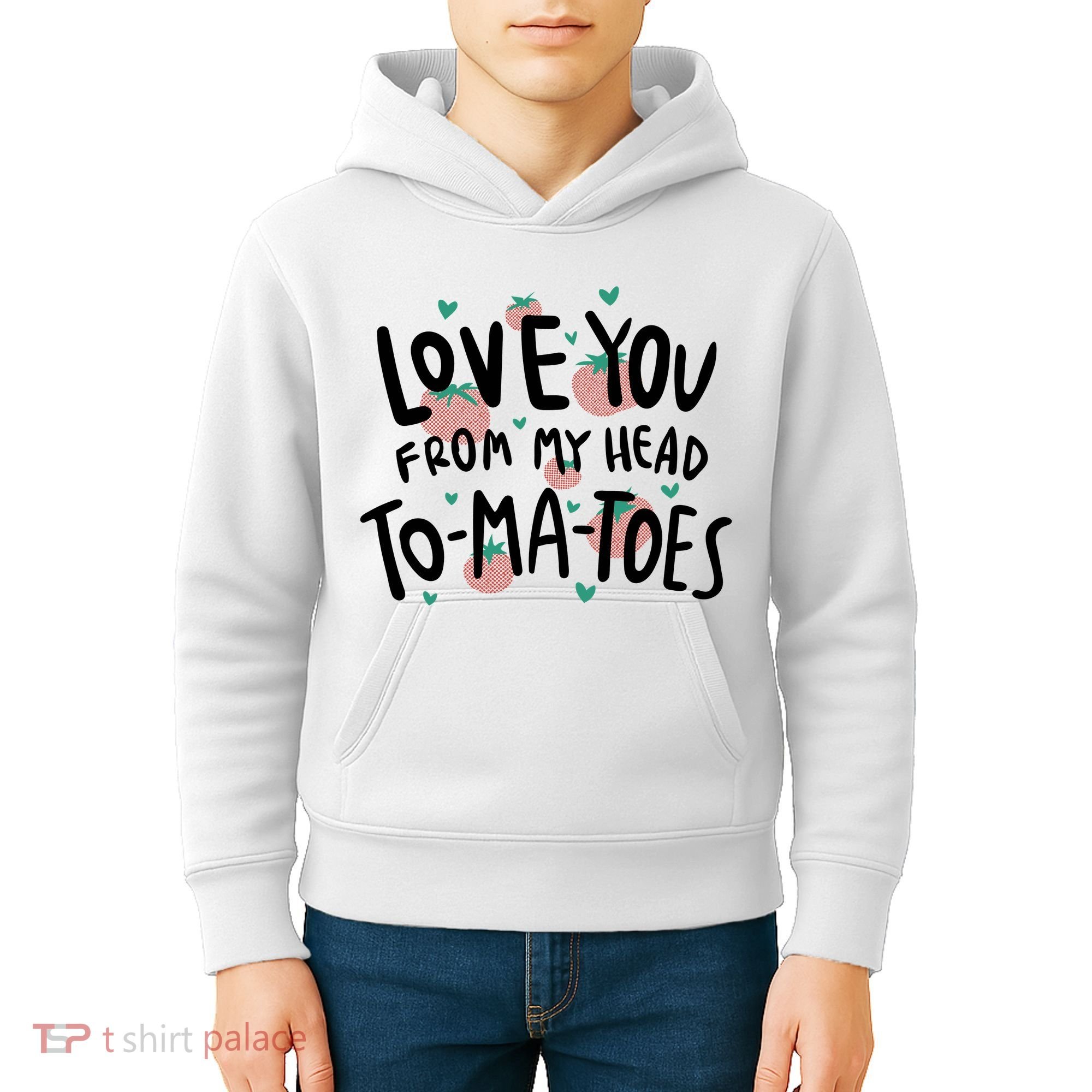 Love You Tomatoes Funny Kids Hoodie