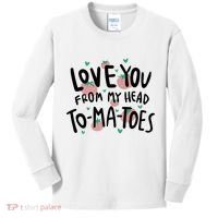 Love You Tomatoes Funny Kids Long Sleeve Shirt thumb 0