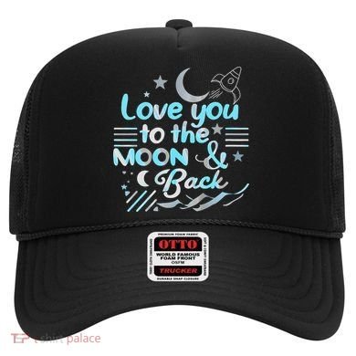 Love You To The Moon  Back Space Rocket Stars Design Gift Hat
