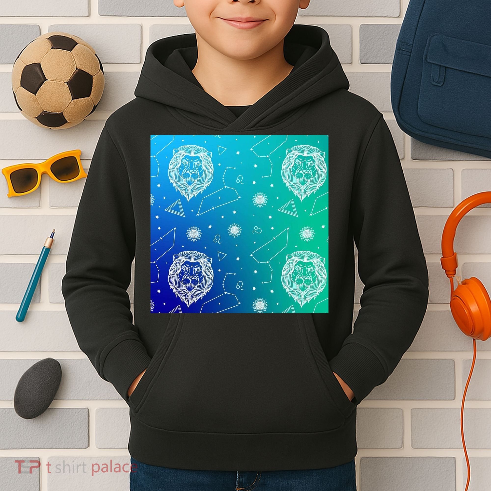 Leo Zodiac Astrology Kids Hoodie