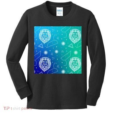 Leo Zodiac Astrology Kids Long Sleeve Shirt