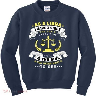 Libra Zodiac Birthday Horoscope Sign Libra Kids Sweatshirt