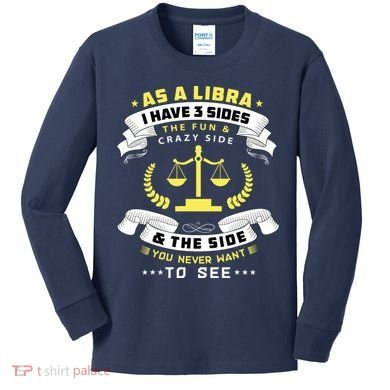 Libra Zodiac Birthday Horoscope Sign Libra Kids Long Sleeve Shirt
