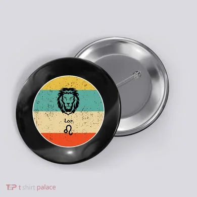 Leo Zodiac Button
