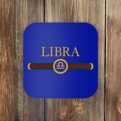 Libra Zodiac October Sep Birthday Graphic Art Libra Sign Great Gift Coaster