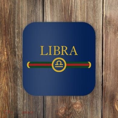 Libra Zodiac October Sep Birthday Graphic Art Libra Sign Coaster