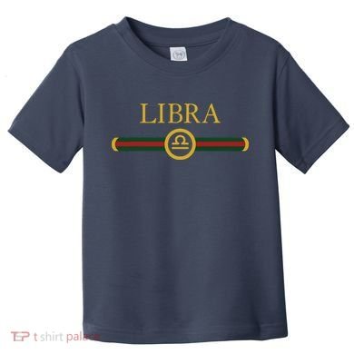 Libra Zodiac October Sep Birthday Graphic Art Libra Sign Toddler T-Shirt
