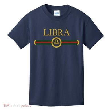 Libra Zodiac October Sep Birthday Graphic Art Libra Sign Kids T-Shirt