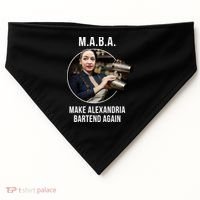 M.A.B.A. Alexandria Ocasio-Cortez Bartend Again USA-Made Doggie Bandana thumb 0