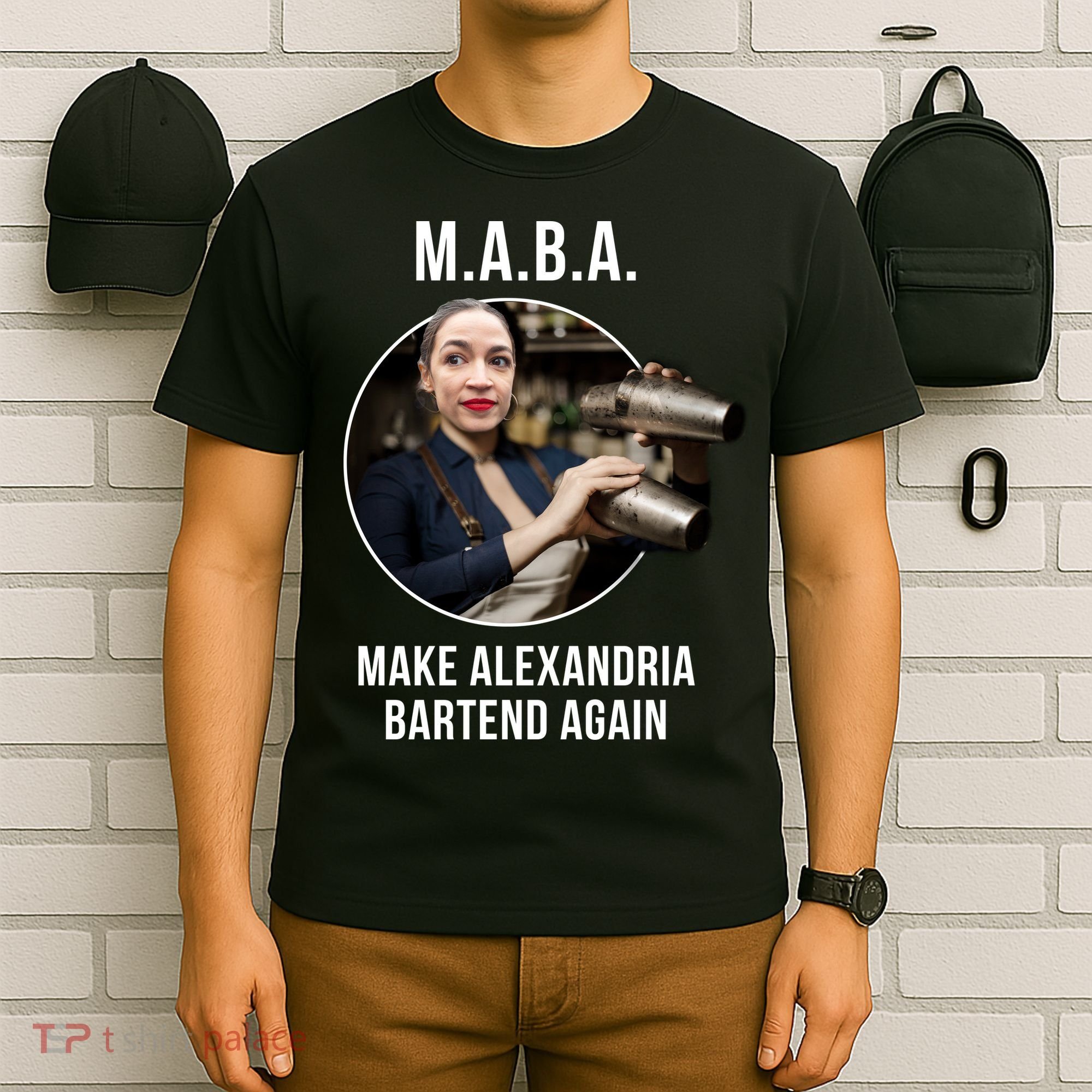 M.A.B.A. Alexandria Ocasio-Cortez Bartend Again T-Shirt