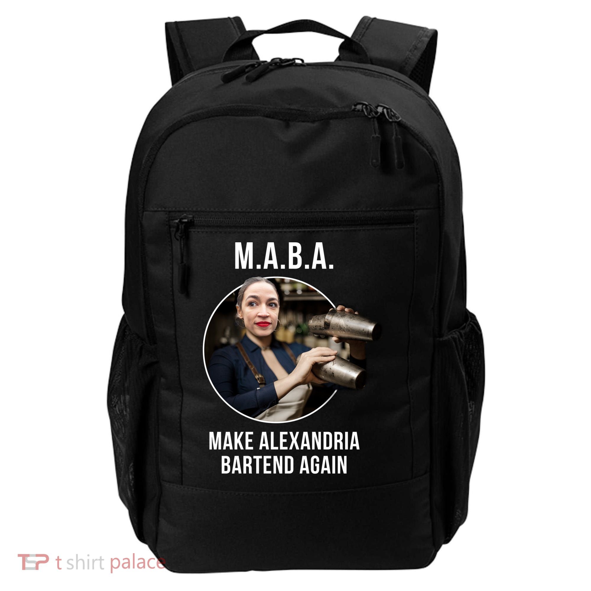 M.A.B.A. Alexandria Ocasio-Cortez Bartend Again Backpack
