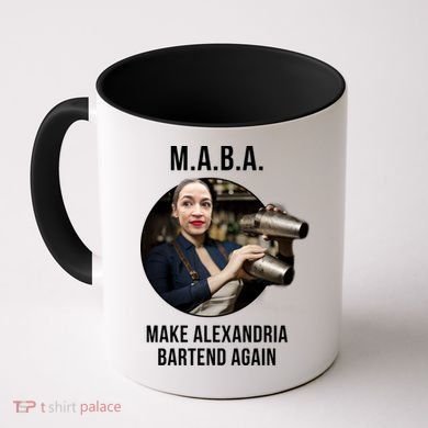 M.A.B.A. Alexandria Ocasio-Cortez Bartend Again Coffee Mug