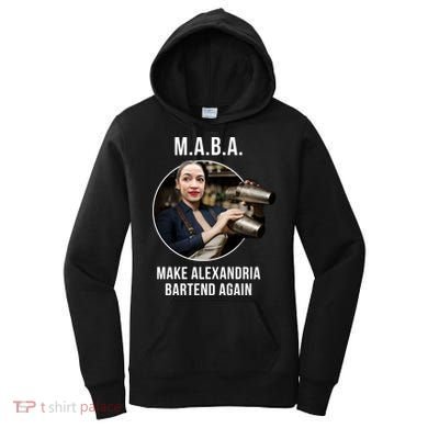 M.A.B.A. Alexandria Ocasio-Cortez Bartend Again Women's Hoodie