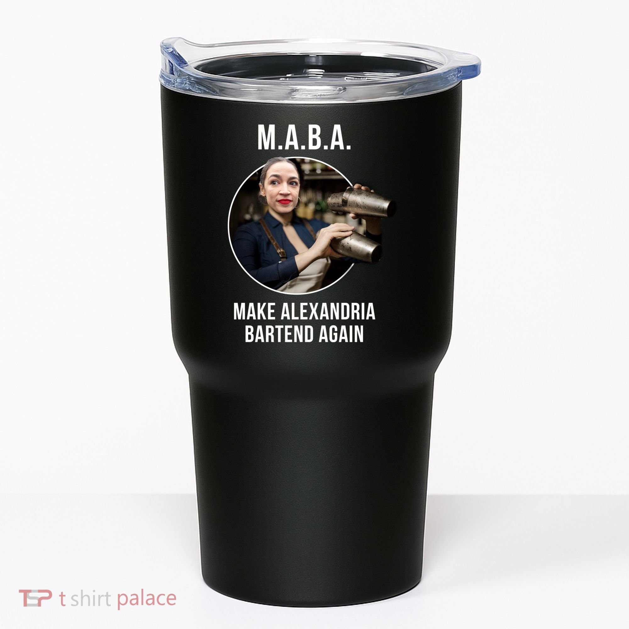 M.A.B.A. Alexandria Ocasio-Cortez Bartend Again Tumbler