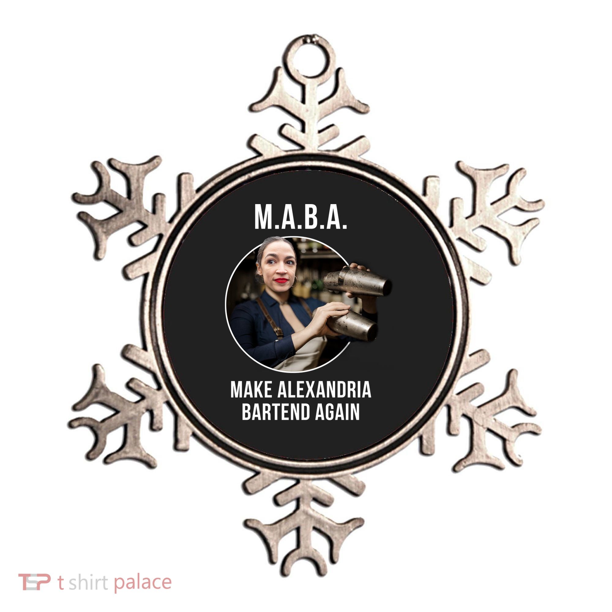 M.A.B.A. Alexandria Ocasio-Cortez Bartend Again Ornament