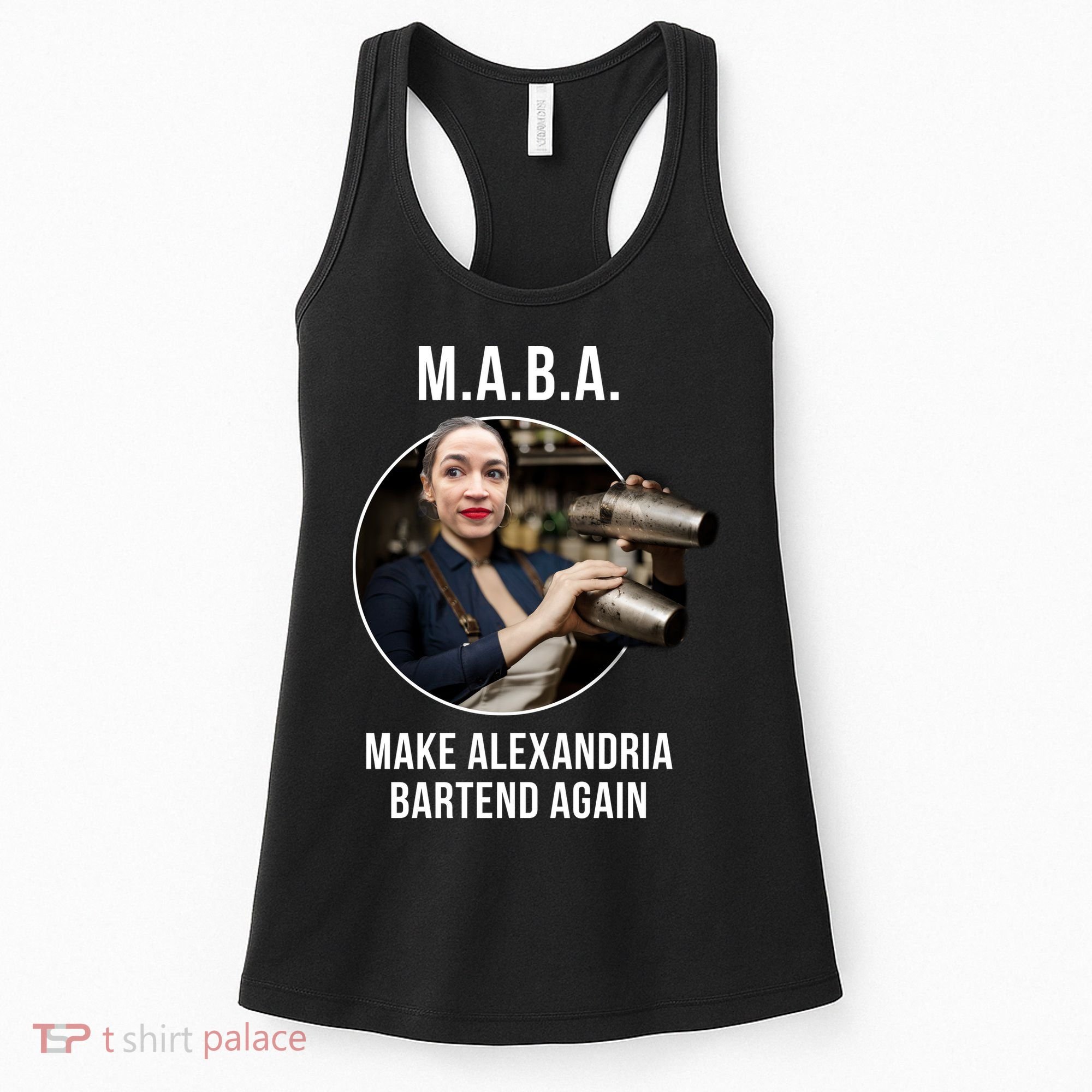 M.A.B.A. Alexandria Ocasio-Cortez Bartend Again Women's Tank Top
