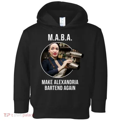 M.A.B.A. Alexandria Ocasio-Cortez Bartend Again Toddler Hoodie