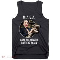 M.A.B.A. Alexandria Ocasio-Cortez Bartend Again Tank Top thumb 0
