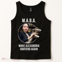 M.A.B.A. Alexandria Ocasio-Cortez Bartend Again Tank Top thumb 2