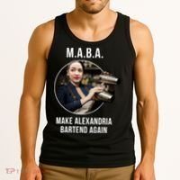 M.A.B.A. Alexandria Ocasio-Cortez Bartend Again Tank Top thumb 3