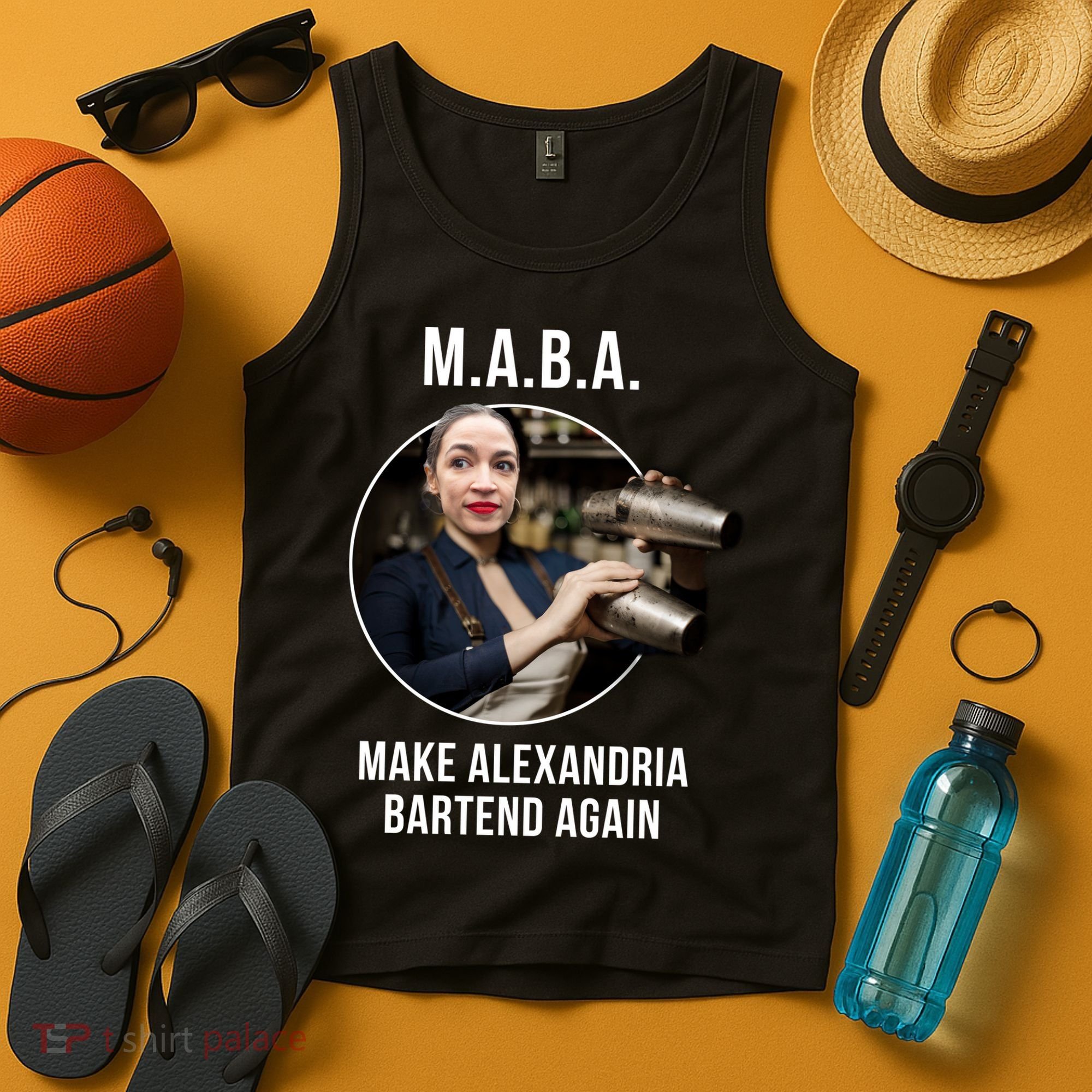 M.A.B.A. Alexandria Ocasio-Cortez Bartend Again Tank Top