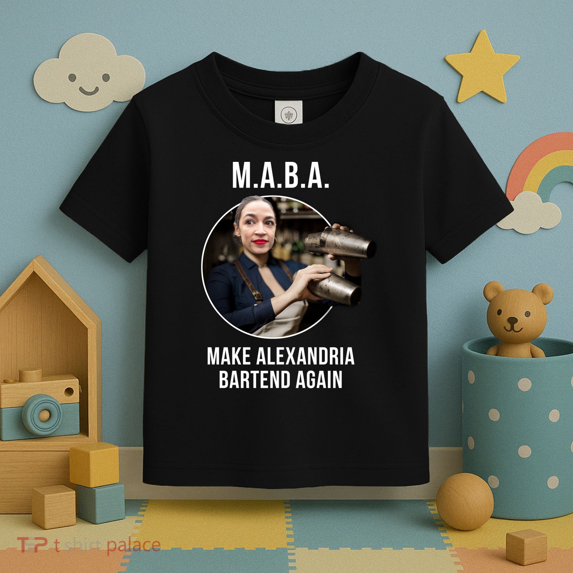 M.A.B.A. Alexandria Ocasio-Cortez Bartend Again Toddler T-Shirt