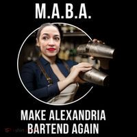 M.A.B.A. Alexandria Ocasio-Cortez Bartend Again Women's Long Sleeve Shirt thumb 2